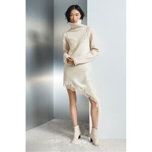 NWT Zara Viral Asymmetrical Lace Dress size Medium